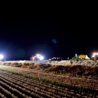 Harvest time at night