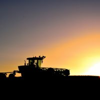 Harvesting into the sunset